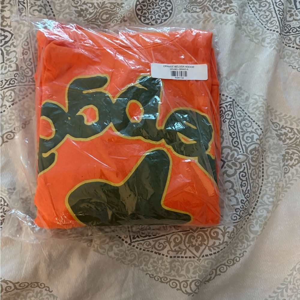 Bright Orange and black sp5der sweatsuit